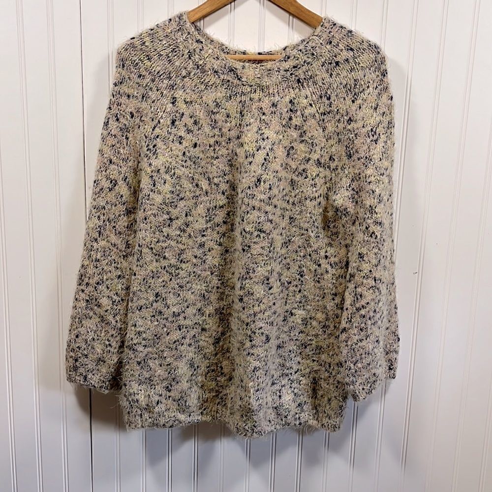 Lou & Grey crewneck multicolor eyelash sweater